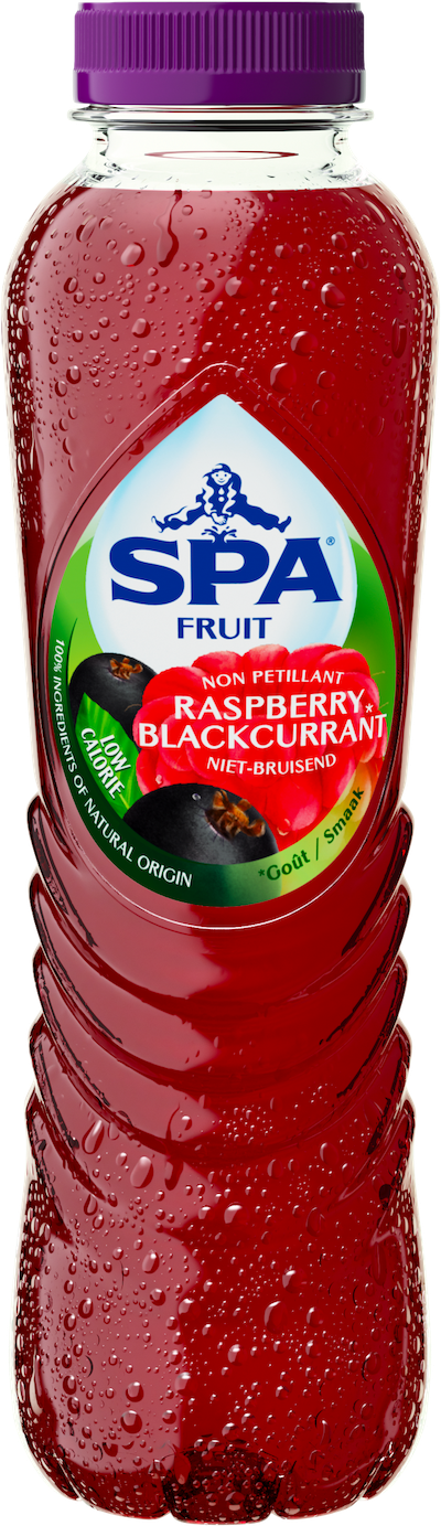 SPA SPA Fruit Still Raspberry Blackcurrant Mineraalwater Koolzuurvrij 40 cl