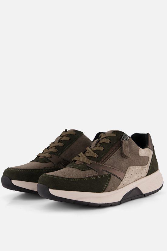 Gabor Rollingsoft Sneakers groen Suede - Maat 6