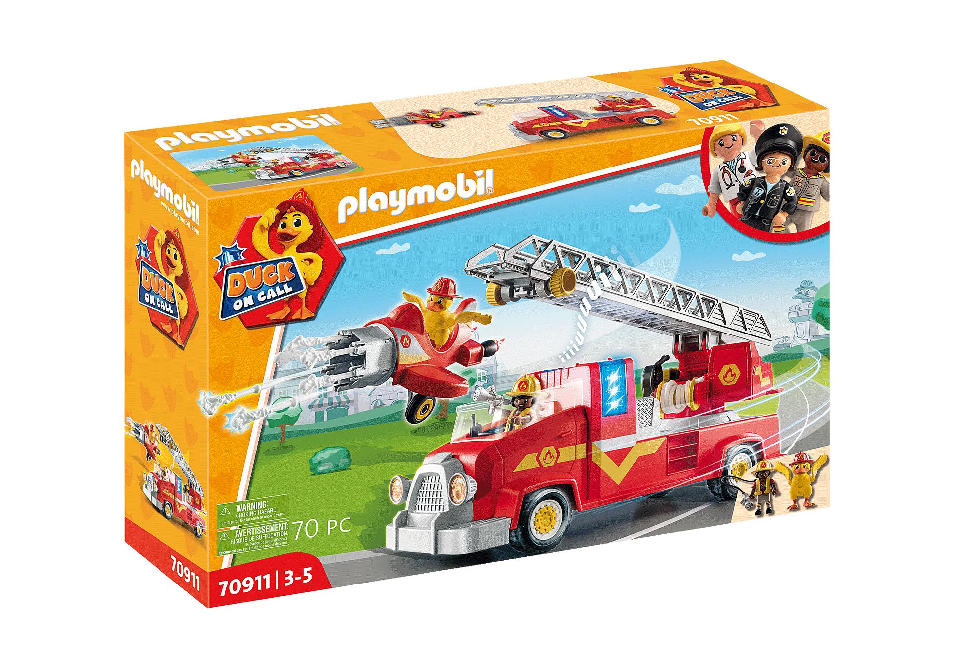 PLAYMOBIL Duck on Call Brandweerwagen - 70911 - Speelgoedset - 3+ jaar