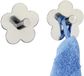 WENKO Fiore Crochets muraux - 2 pièces - Argent - Inox - 5,8 cm