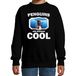 Bellatio Decorations Dieren pinguins sweater zwart kinderen - penguins are serious cool trui jongens/ meisjes - cadeau pinguin/ pinguins liefhebber - kinderkleding / kleding 170/176