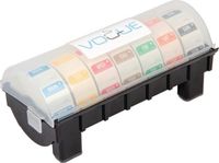 Vogue 2.5cm dispenser inclusief 7 rollen voedseletiketten daglabels oplosbaar