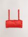 Next Dames Gesmokte Bandeau Bikinitop Rood