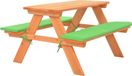 Prolenta Maison Exclusive Kinderpicknicktafel met bankjes, 89x79x50 cm, massief grenenhout