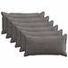 vidaXL Kussensloop - 6 stuks - Donkergrijs - 40 x 80 cm