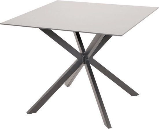 Crest tuintafel - 90x90x73cm - Zwart