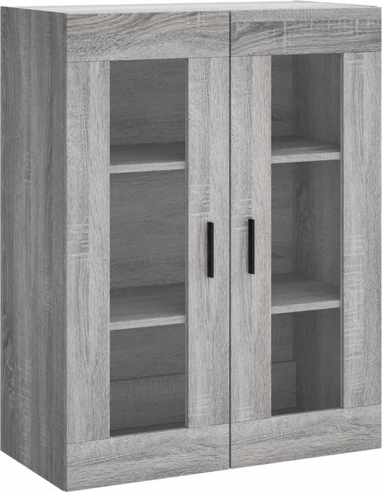 vidaXL Bovenkast - 69,5x34x90 cm - Grijs Sonoma Eikenkleurig