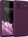 kwmobile hoesje geschikt voor Google Pixel 6a - Hoesje met siliconen coating - Smartphone case in bordeaux-violet