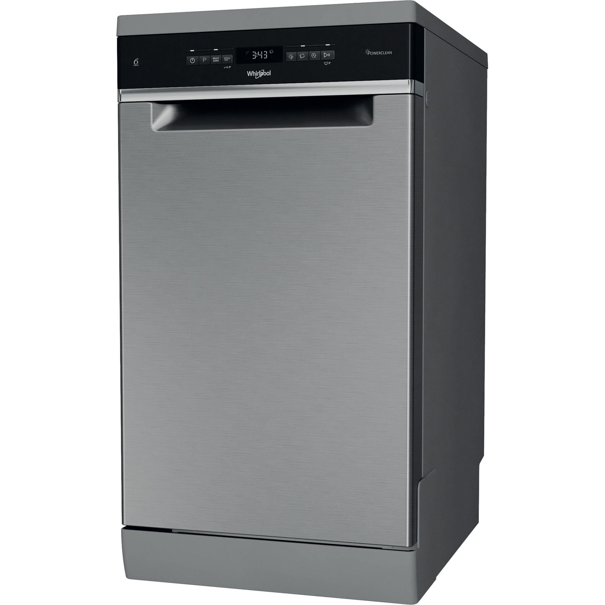 Whirlpool WH6FB10BS7A0X Vrijstaand 10 couverts B Slimline Vaatwasser - Roestvrijstaal