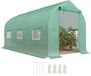 Outsunny Serre tunnel - PE - 400x200x200cm - Vert
