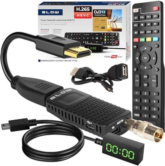 Tuner DVB-T2 BLOW 7000FHD Mini H.265
