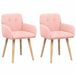 vidaXL Eetstoelen 2 stuks Bouclé Roze 59 x 56,5 x 85 cm