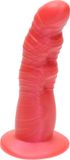 Ylva & Dite Rhea Siliconen Dildo met Zuignap Fel Rood Metallic