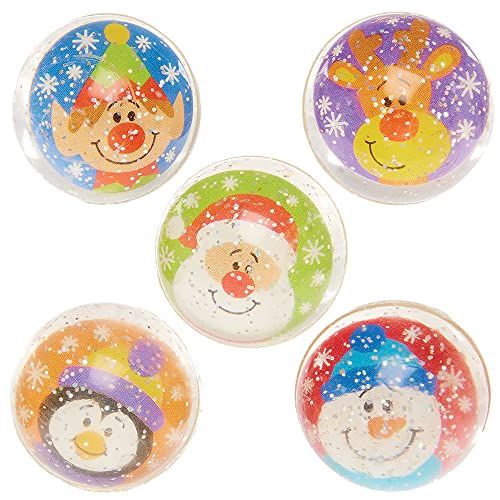 Baker Ross FX401 Kerstmis Vrienden Glitter Straalballen - Pak van 10