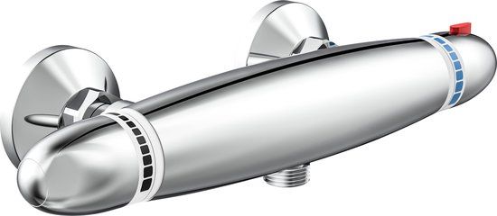 SCHÜTTE Supra Thermostatische Douchekraan - Chroom - 15 cm Hartafstand - Met Handdouche