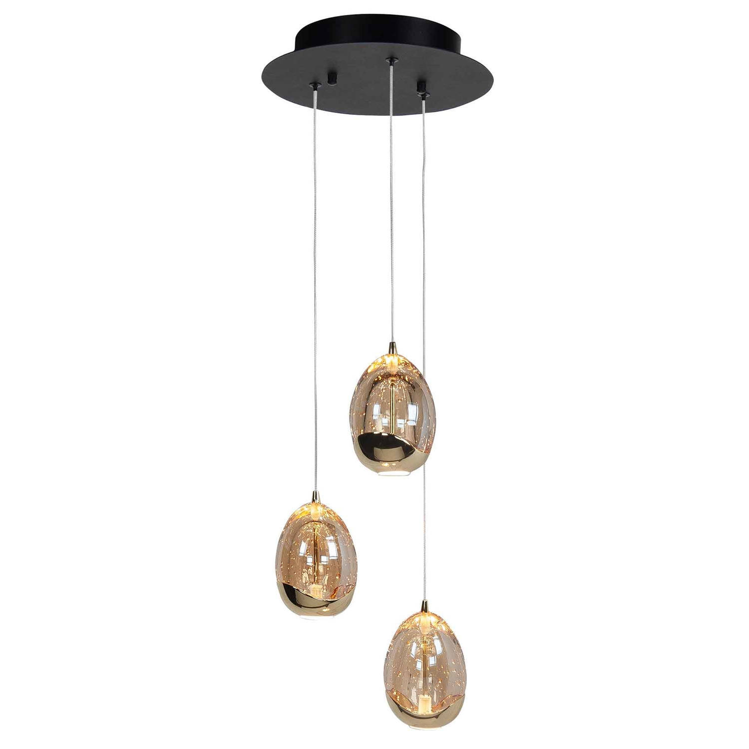 HighLight hanglamp Golden Egg - zwart / goud