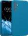 kwmobile telefoonhoesje geschikt voor Samsung Galaxy A34 5G - TPU backcover met siliconen coating - Smartphone case in Caribisch blauw