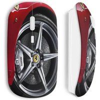 Ferrari Draadloze Muis Wielrand Rood Zilver Maniacase