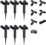 HOFTRONIC Set van 6 Pinero Dubbel LED Prikspot - Zwart