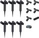 HOFTRONIC Set van 6 Pinero Dubbel LED Prikspot - Zwart
