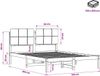 vidaXL Bedframe met gestoffeerd hoofdbord Naturel en lichtgrijs