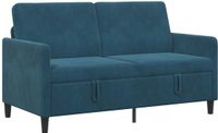vidaXL Sofa met opbergruimte Blauw 152 x 78 x 87 cm Polyester