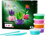 Hey Clay Plant Folks klei voor kinderen, luchtgedroogde klei met grappige planten, knutselwerk voor kinderen, cadeau voor meisjes van 8 jaar, kinderspel