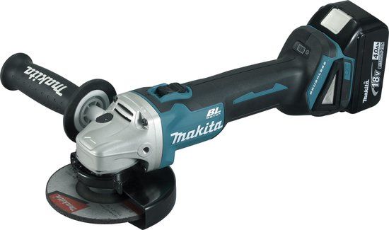 Makita DGA504RMJ 18V Haakse Slijper Set (2x 4.0Ah) - 125mm - Koolborstelloos
