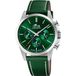 Lotus 18990/3 Heren Polshorloge Chronograaf Groen Leer Staal