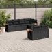 Maison Exclusive - Ensemble de jardin, 7 pièces, avec coussins, noir, en polyrotin
