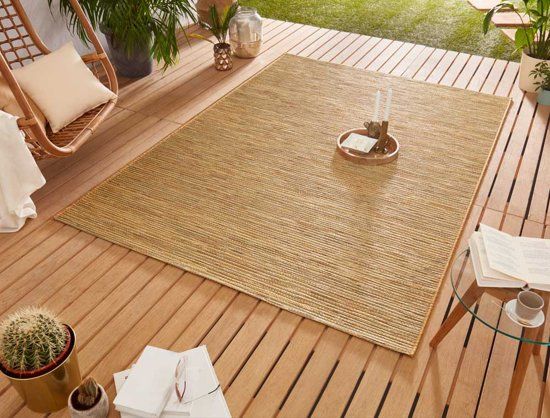 Bougari Binnen & Buiten vloerkleed Ivy 103246 120x170 cm Goud - 4260525256870