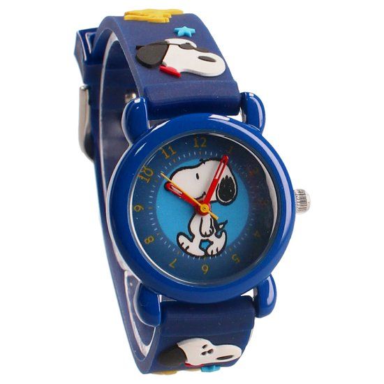 4KidsOnly Snoopy Kids Time! Horloge - Blauw
