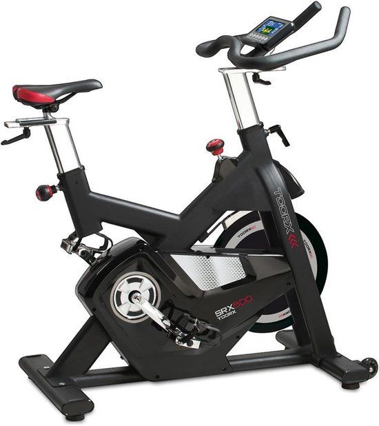Toorx SRX-500 Indoor Cycle Spinningfiets - Zwart/Grijs/Rood - Magnetische Weerstand - 20kg Vliegwiel - Bluetooth
