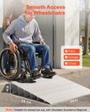 VEVOR Drempelhelling, 805x865x155 Mm, Rolstoelhelling Van Aluminiumlegering Met Een Draagvermogen Van 360 Kg, Stoeprandhellingen voor Trappen, Rolstoelen, Scooters, Rollators, Fietsen en Driewielers.