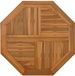 vidaXL Tafelblad achthoekig 80x80x2,5 cm massief teakhout