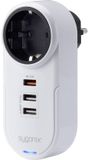 Sygonix TY1721 USB-oplader 18 W 3x USB-A, Randaarde stopcontact Quick Charge 3.0 Wit Binnen