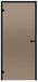 Harvia Sauna deur Black Line - Zwart aluminium / Bronskleurig glas / 70 x 190 cm