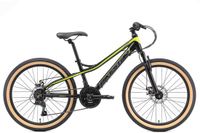 Bikestar Hardtail MTB - 24 inch - Zwart/Groen - 21 Versnellingen