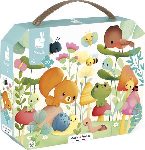 Janod - Puzzel De Tuinvrienden - 20 Stukjes - Vanaf 2 Jaar
