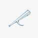 D&W The Motion Corporation DuW bootshaken, messing, verchroomd, 150 x 28 mm