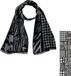 Sarlini Langwerpige Sjaal Jacquard Zwart/Wit