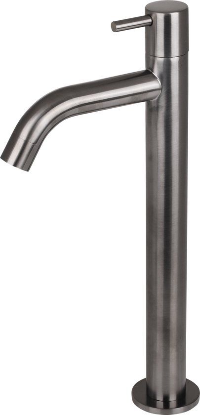 Differnz Wastafelkraan - Koudwaterkraan - Hoog - Gun Metal - 28.5 x 11.5 cm