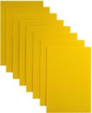 Merkloos Jtnohx Stijf Vilt, 2 mm dik vilt voor knutselwerkjes, 8 stuks 20x30 cm knutselvilt, vilten vierkantjes voor doe-het-zelfprojecten (geel)