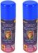 Rubies Haarverf/spray - 2x - neon blauw - spuitbus - 125 ml - Carnaval