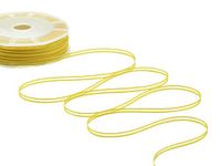 Furlanis - Sluier satijnen randen, decoratief lint voor verpakkingen, gastgeschenken, Italiaanse stof - geel, 3 mm x 50 m