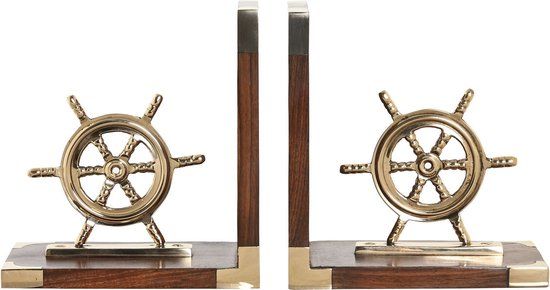 Bokstöd DKD Home Decor 30 x 10 x 16 cm Vintage Blik Roer