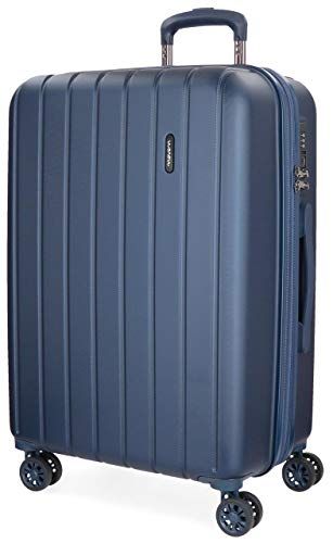 MOVOM Movon Wood koffer, Middelgrote koffer, blauw - 8435465041909