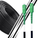 Elfcam - 50m Glasvezelkabel voor Binnen en Buiten, Simplex Monomode SC/APC naar SC/APC voor KPN, Vodafone, T-Mobile, 50 m