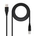 USB 2.0-kabel type A/M-B/M, 1,0 m, zwart