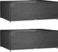 vidaXL Housse de meubles de jardin 2 pièces - Noir - Polyéthylène - 230x165x80 cm